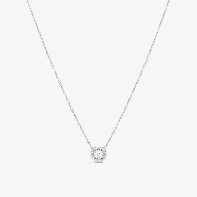 Hearts On Fire Lorelei 18K White Gold Diamond Halo Pendant by The Solist