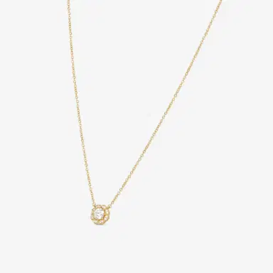 Hearts On Fire Hearts On Fire Lorelei 18K Rose Gold Diamond Halo Pendant by The Solist | Thumbnail 2