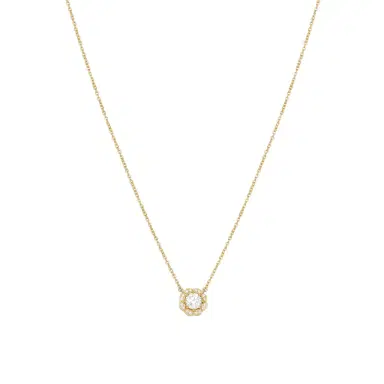 Hearts On Fire Hearts On Fire Lorelei 18K Rose Gold Diamond Halo Pendant by The Solist | Thumbnail 1