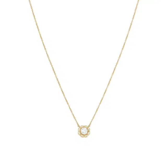 Hearts On Fire Hearts On Fire Lorelei 18K Rose Gold Diamond Halo Pendant by The Solist