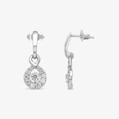 Hearts On Fire Hearts On Fire Optima 18K White Gold Diamond Drop Earrings by The Solist | Thumbnail 3