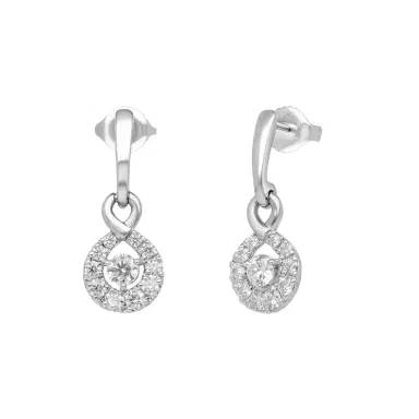 Hearts On Fire Hearts On Fire Optima 18K White Gold Diamond Drop Earrings by The Solist | Thumbnail 1