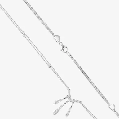 Hearts On Fire Hearts On Fire Triplicity 18K White Gold Drop Necklace by The Solist | Thumbnail 3