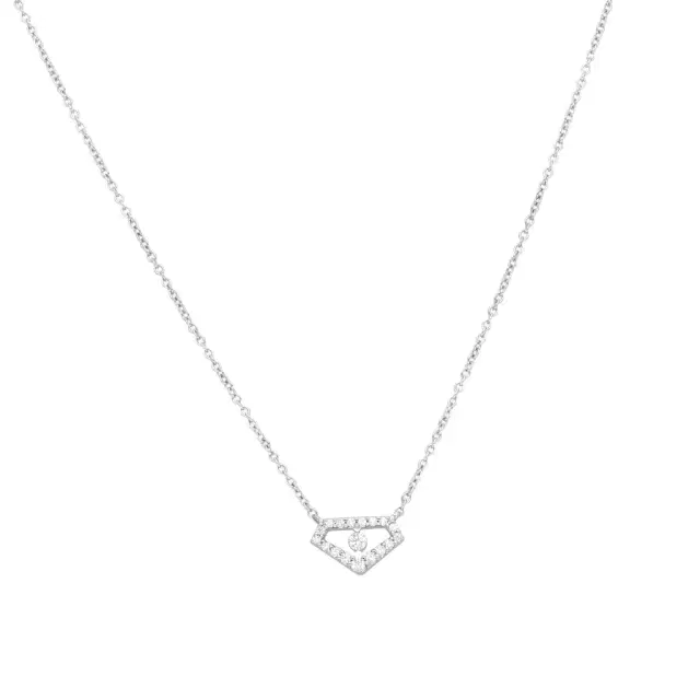 Hearts On Fire Triplicity 18K White Gold Emblem Pendant by The Solist