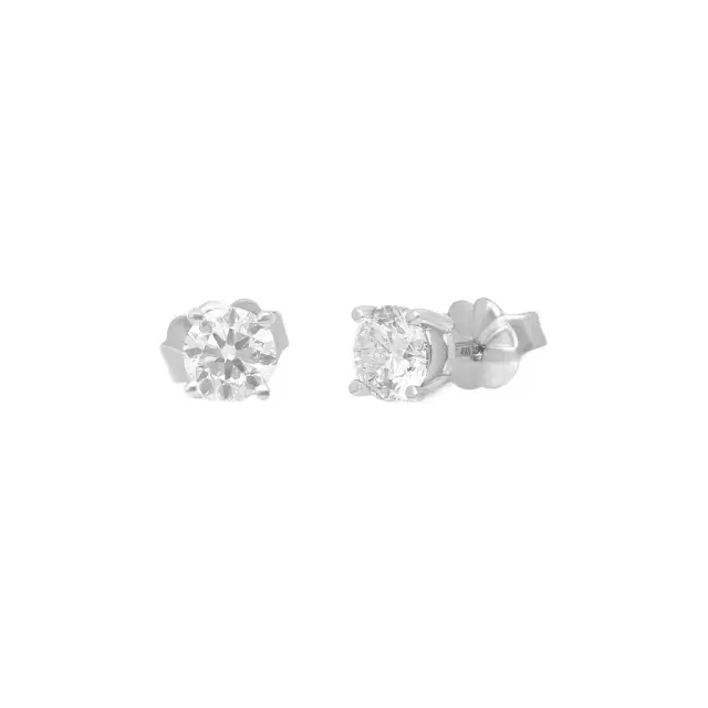 Ina Mar Ina Mar 14K White Gold 0.81 ctw Round Diamond Stud Earrings by The Solist