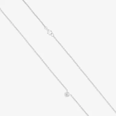 Ina Mar Ina Mar 18K White Gold Round Diamond Solitaire Pendant Necklace 16" by The Solist | Thumbnail 3