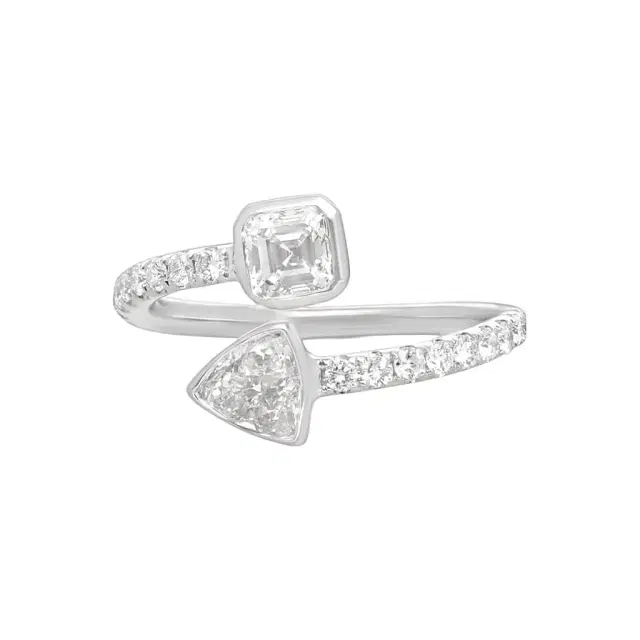 Ina Mar Ina Mar 18K White Gold Diamond Wrap Ring Sz. 6.5 by The Solist