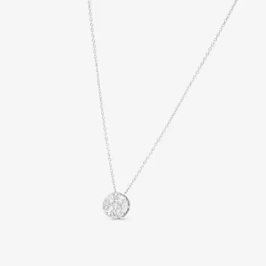 Ina Mar Ina Mar 18K White Gold 0.67 ctw Round Diamond Cluster Pendant by The Solist | Thumbnail 2