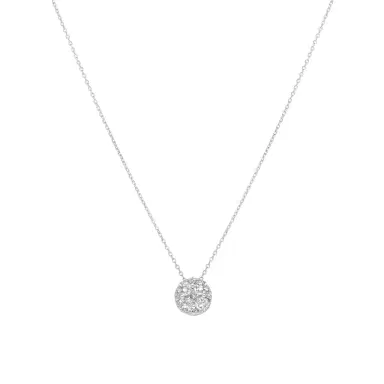 Ina Mar Ina Mar 18K White Gold 0.67 ctw Round Diamond Cluster Pendant by The Solist | Thumbnail 1