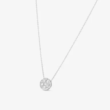 Ina Mar Ina Mar 18K White Gold 1.05 ctw Round Diamond Cluster Pendant by The Solist | Thumbnail 3