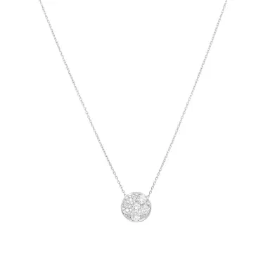 Ina Mar Ina Mar 18K White Gold 1.05 ctw Round Diamond Cluster Pendant by The Solist | Thumbnail 1