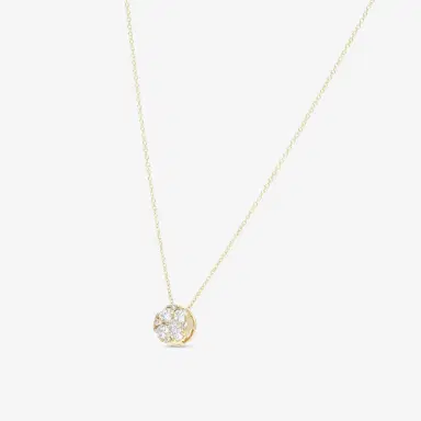 Ina Mar Ina Mar 18K Yellow Gold 0.67 ctw Round Diamond Cluster Pendant by The Solist | Thumbnail 2