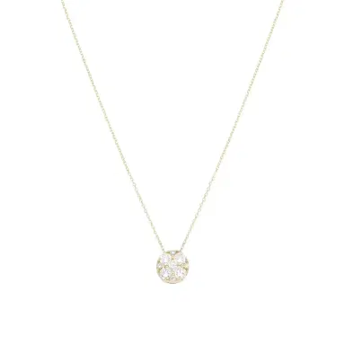 Ina Mar Ina Mar 18K Yellow Gold 0.67 ctw Round Diamond Cluster Pendant by The Solist | Thumbnail 1