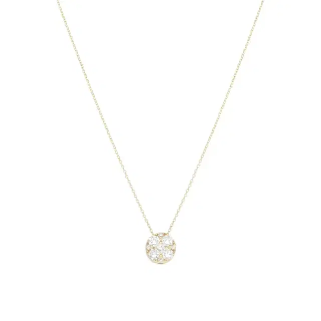 Ina Mar Ina Mar 18K Yellow Gold 0.67 ctw Round Diamond Cluster Pendant by The Solist