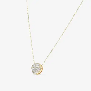 Ina Mar Ina Mar 18K Yellow Gold Diamond 1.05ct.twd. Cluster Pendant by The Solist | Thumbnail 2