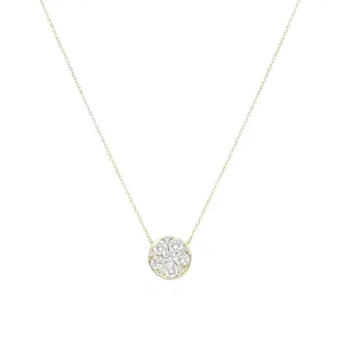 Ina Mar Ina Mar 18K Yellow Gold Diamond 1.05ct.twd. Cluster Pendant by The Solist | Thumbnail 1