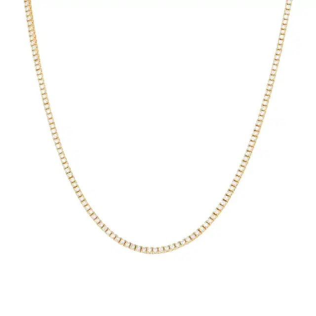 Ina Mar 18K Yellow Gold Diamond 3.20ct.twd. Tennis Necklace by The Solist
