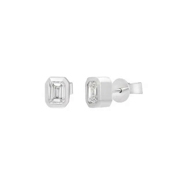 Ina Mar Ina Mar 18K Yellow Gold 1.05 ctw Emerald Cut Diamond Stud Earrings by The Solist