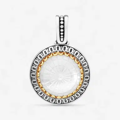Konstantino Konstantino Dome Sterling Silver & 18K Yellow Gold Mother of Pearl Pendant by The Solist | Thumbnail 2