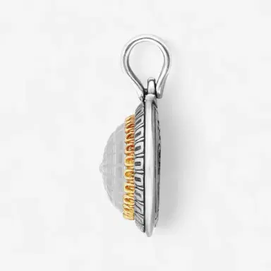 Konstantino Konstantino Dome Sterling Silver & 18K Yellow Gold Mother of Pearl Pendant by The Solist | Thumbnail 4