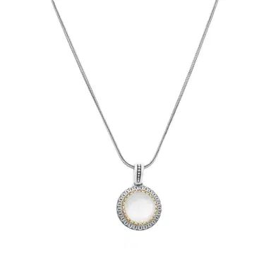 Konstantino Konstantino Dome Sterling Silver & 18K Yellow Gold Mother of Pearl Pendant by The Solist | Thumbnail 1