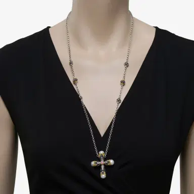 Konstantino Konstantino Nemesis Sterling Silver and 18K Yellow Gold with Tourmaline Pendant Necklace by The Solist | Thumbnail 3