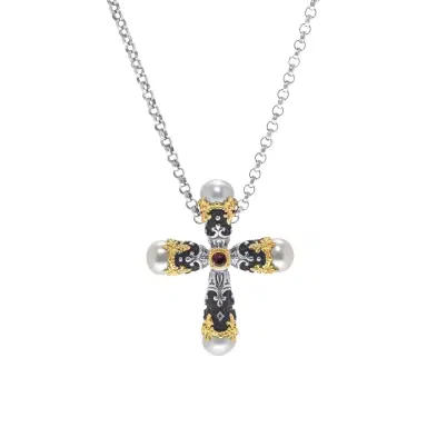 Konstantino Konstantino Nemesis Sterling Silver and 18K Yellow Gold with Tourmaline Pendant Necklace by The Solist | Thumbnail 1