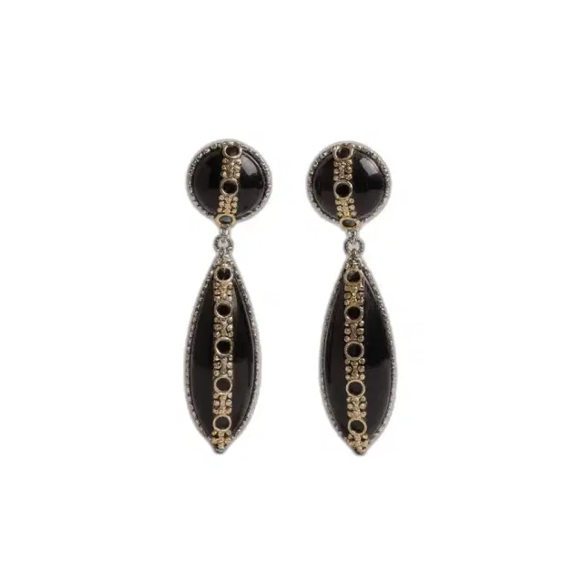 Konstantino Konstantino Sterling Silver & 18K Yellow Gold Onyx & Spinel Drop Earrings by The Solist