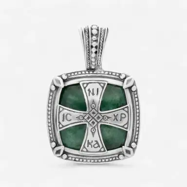 Konstantino Konstantino Sterling Silver Green Aventurine Pendant by The Solist | Thumbnail 2 Konstantino Konstantino Sterling Silver Green Aventurine Pendant by The Solist | Thumbnail 2