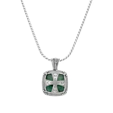 Konstantino Konstantino Sterling Silver Green Aventurine Pendant by The Solist | Thumbnail 1 Konstantino Konstantino Sterling Silver Green Aventurine Pendant by The Solist | Thumbnail 1