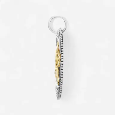Konstantino Konstantino Zodiac Taurus Sterling Silver & 18K Yellow Gold Carved Pendant by The Solist | Thumbnail 3