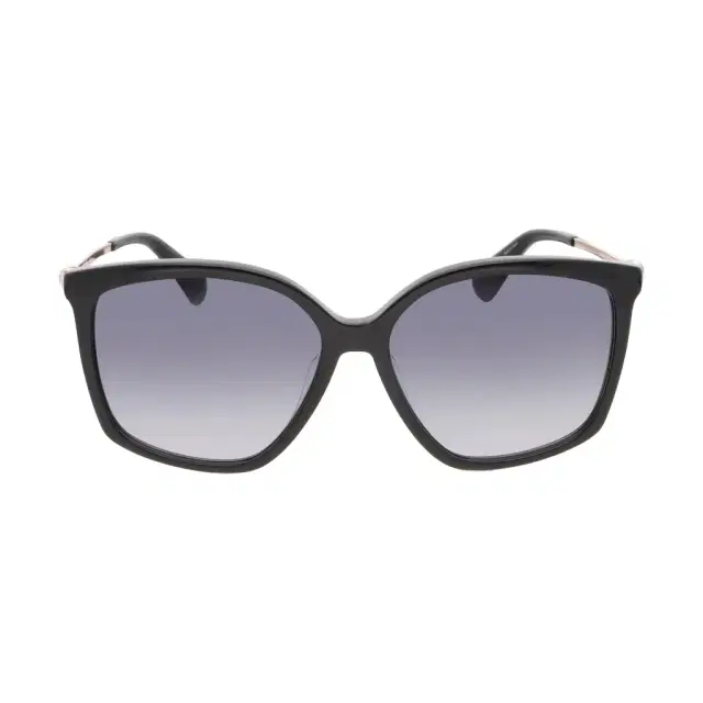 Max Mara Women's Shiny Black & Gradient Smoke Square 56 mm Sunglasses by The Solist