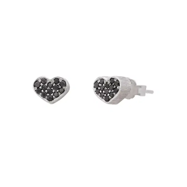 NANIS Nanis 18K White Gold Black Diamond Stud Earrings by The Solist