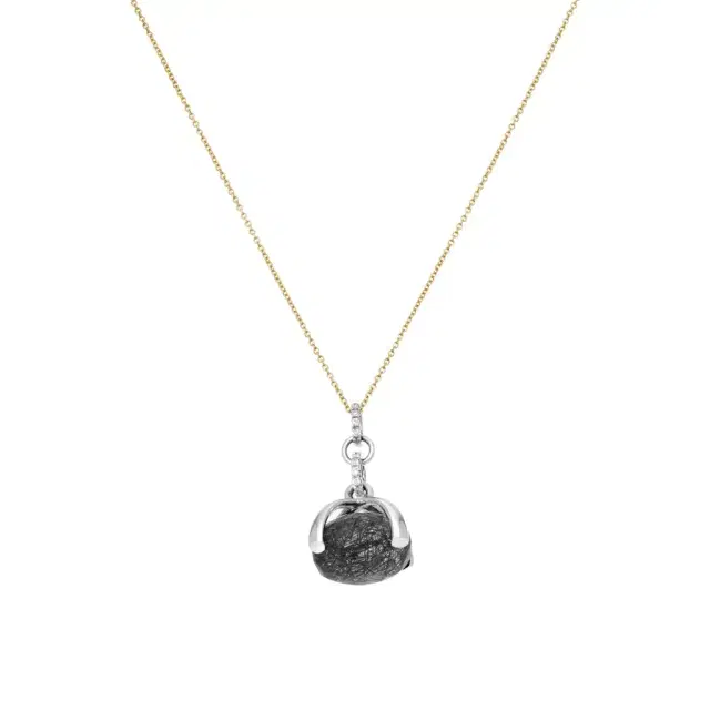 NANIS Nanis 18K White & Yellow Gold Diamond & Rutilated Quartz Pendant Necklace by The Solist