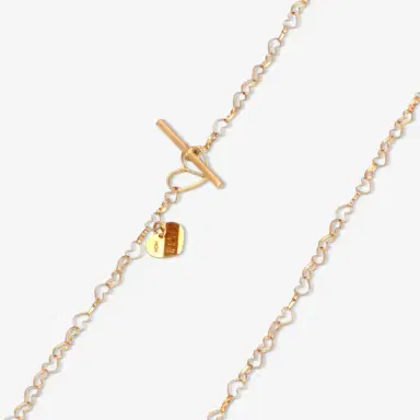 NANIS Nanis 18K Yellow Gold Diamond & Mother of Pearl Heart Pendant Necklace by The Solist | Thumbnail 3