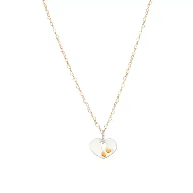 NANIS Nanis 18K Yellow Gold Diamond & Mother of Pearl Heart Pendant Necklace by The Solist | Thumbnail 1