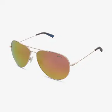 Revo Revo Spark Shiny Gold Spectra Aviator 70mm Men's Sunglasses by The Solist | Thumbnail 2