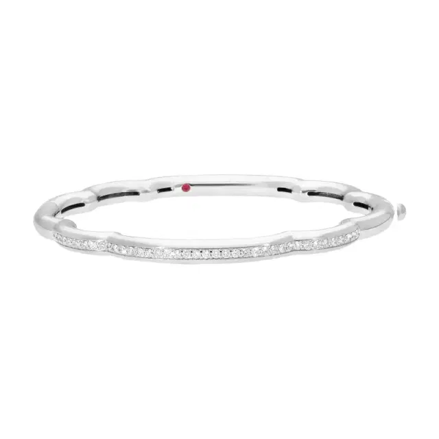 Roberto Coin Roberto Coin Cialoma 18K White Gold Diamond Bangle Bracelet by The Solist