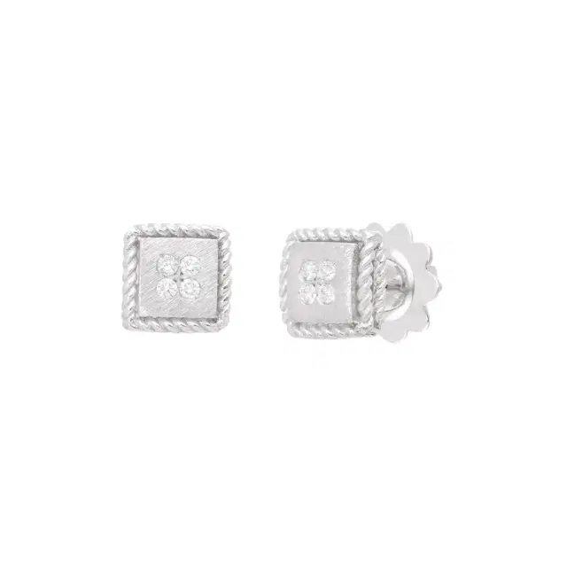 Roberto Coin Roberto Coin Palazzo Ducale 18K White Gold Diamond Stud Earrings by The Solist