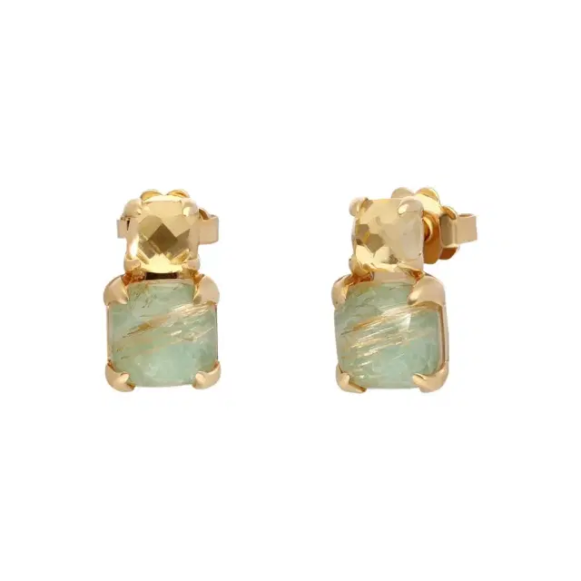 SuperOro SuperOro Iceberg 18K Yellow Gold Multistone Earrings by The Solist