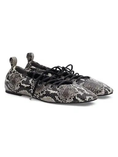 rag & bone Women's Sophia Snakeskin-Printed Leather Ballet Flats - White | Thumbnail 2 rag & bone Women's Sophia Snakeskin-Printed Leather Ballet Flats - White | Thumbnail 2