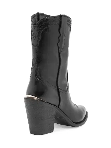 Partlow Women's Sophie 90MM Leather Boots - Nero - Size 8.5 | Thumbnail 3