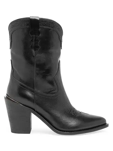 Partlow Women's Sophie 90MM Leather Boots - Nero - Size 8.5 | Thumbnail 1
