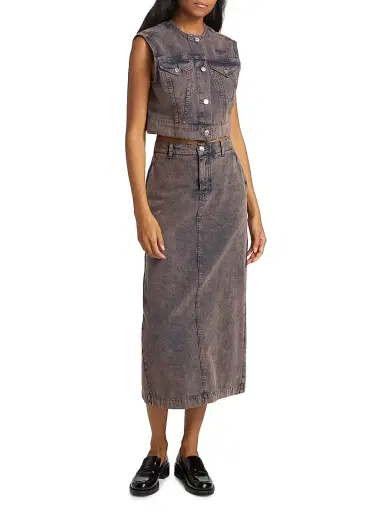 Moschino Jeans Women's Sleeveless Denim Waistcoat | Thumbnail 2 Moschino Jeans Women's Sleeveless Denim Waistcoat | Thumbnail 2