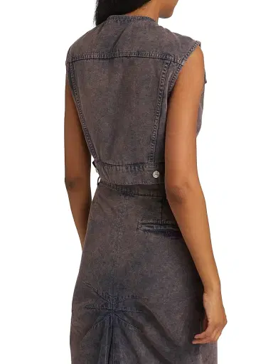 Moschino Jeans Women's Sleeveless Denim Waistcoat | Thumbnail 5 Moschino Jeans Women's Sleeveless Denim Waistcoat | Thumbnail 5