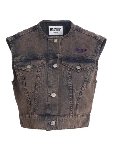 Moschino Jeans Women's Sleeveless Denim Waistcoat | Thumbnail 1 Moschino Jeans Women's Sleeveless Denim Waistcoat | Thumbnail 1