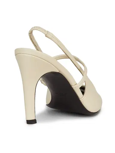 TOTEME Women's 85MM Leather Slingback Pumps - Off White - Size 12 | Thumbnail 3 TOTEME Women's 85MM Leather Slingback Pumps - Off White - Size 12 | Thumbnail 3