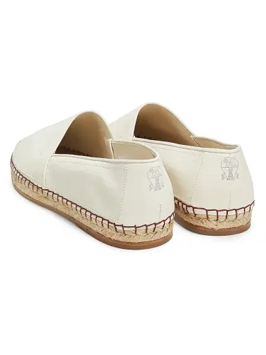 Brunello Cucinelli Men's Slip-On Canvas & Leather Espadrillas - Sand | Thumbnail 3 Brunello Cucinelli Men's Slip-On Canvas & Leather Espadrillas - Sand | Thumbnail 3