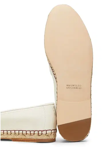 Brunello Cucinelli Men's Slip-On Canvas & Leather Espadrillas - Sand | Thumbnail 6 Brunello Cucinelli Men's Slip-On Canvas & Leather Espadrillas - Sand | Thumbnail 6