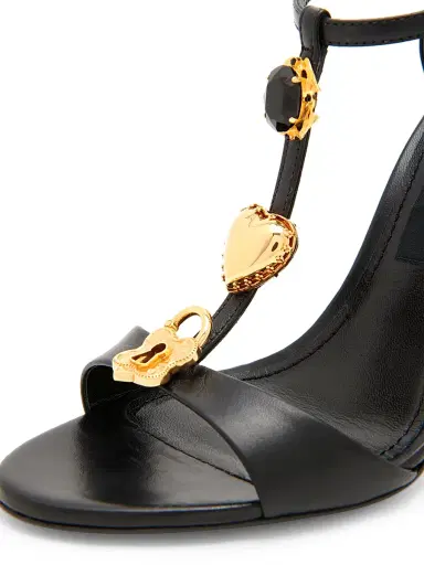 Dolce & Gabbana Women's Like A Virgin Leather d'Orsay Sandals - Nero - Size 10.5 | Thumbnail 6